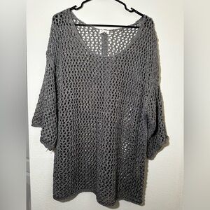 POL Open Knit Gray Sweater